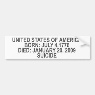 Bumpersticker American Tombstone