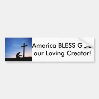 Bumpersticker, Amerika zegent God onze Schepper Bumpersticker