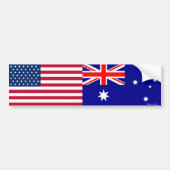 Bumpersticker Amerikaanse en Australische vlaggen (Voorkant)