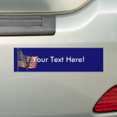 Bumpersticker Amerikaanse vlag (Op auto)