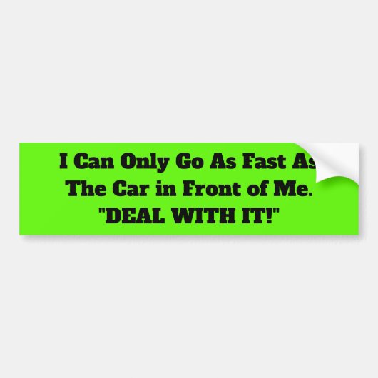 Bumpersticker ANGRY DRIVERS BRIGHT GREEN (Voorkant)