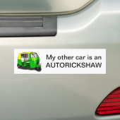 Bumpersticker AUTORICKSHAW (Op auto)