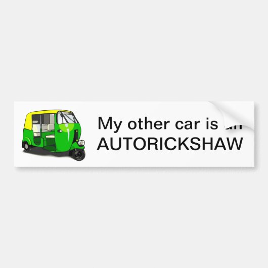 Bumpersticker AUTORICKSHAW (Voorkant)