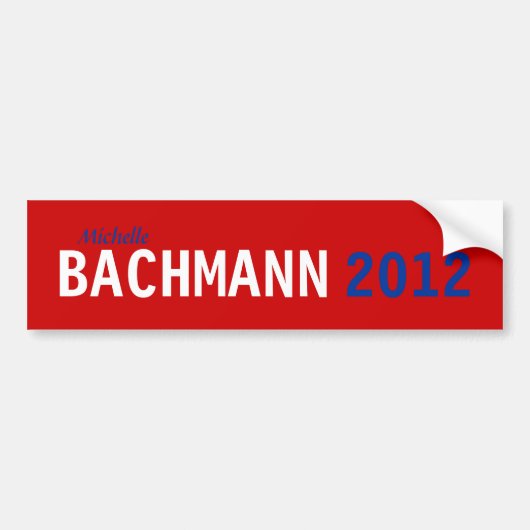Bumpersticker Bachmann 2012 (Voorkant)