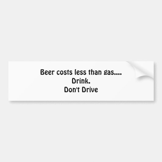 Bumpersticker bier (Voorkant)