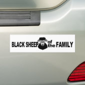 bumpersticker "Black Sheep of the Family" (Op auto)