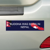 Bumpersticker Boeddha was lint in Nepal (Op auto)