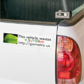 Bumpersticker brandstofefficiëntie (Op Truck)