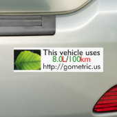 Bumpersticker brandstofefficiëntie (Op auto)