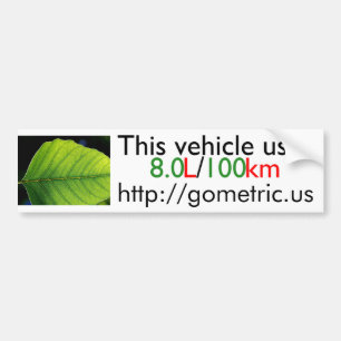 Bumpersticker brandstofefficiëntie