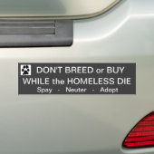 Bumpersticker - BREED NIET EN KOPEN, TERWIJL ... (Op auto)