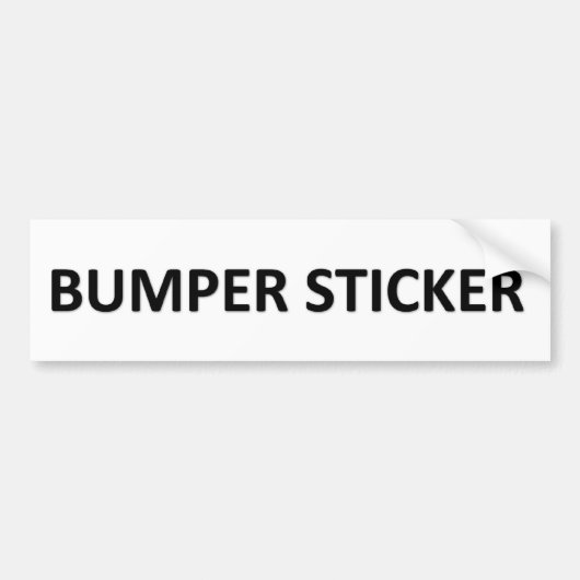 "Bumpersticker" Bumpersticker (Voorkant)