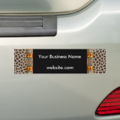 Bumpersticker Business Animal Print Zwart Wit (Op auto)
