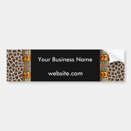 Bumpersticker Business Animal Print Zwart Wit (Voorkant)