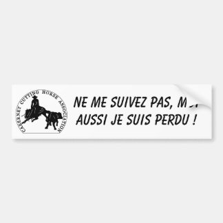 Bumpersticker Cabernet CHA Blanc Bumper Noir