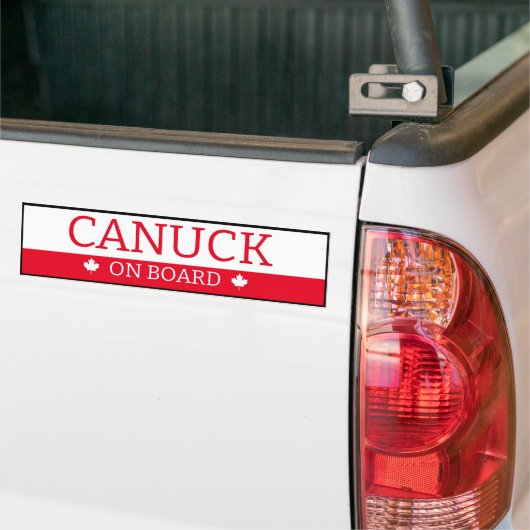 Bumpersticker - Canuck aan boord (Op Truck)