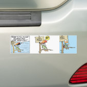 Bumpersticker Cartoon luchtverkeersleiding (Op auto)
