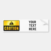 Bumpersticker CAUTION-teken (Voorkant)