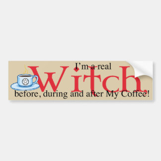 bumpersticker Coffee Witch