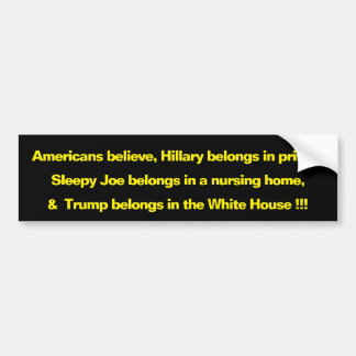 Bumpersticker, conservatief, Republikein, Trump Bumpersticker