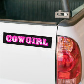 Bumpersticker "Cowgirl" (Op Truck)
