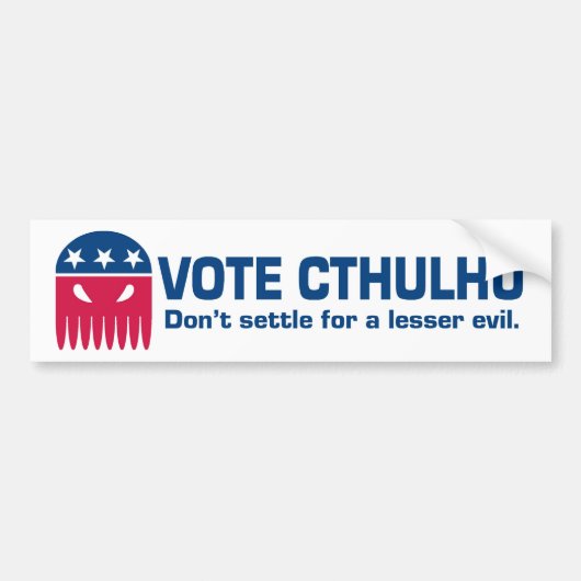 Bumpersticker Cthulhu (Voorkant)