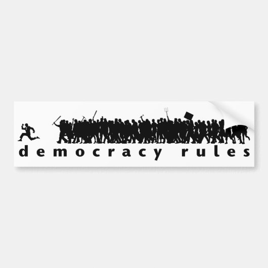 Bumpersticker Democratieregels (Voorkant)