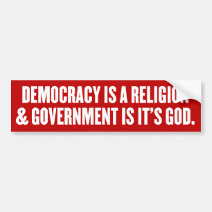Bumpersticker democratisch theïsme