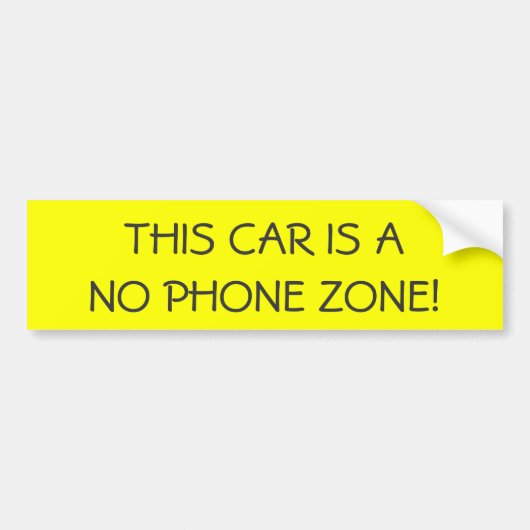 Bumpersticker - DEZE AUTO IS GEEN TELEFOONZONE! (Voorkant)