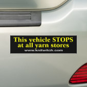 Bumpersticker - Dit voertuig stopt (Op auto)
