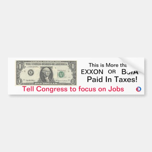 Bumpersticker Dollar Campaign (Voorkant)
