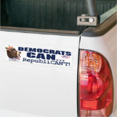 Bumpersticker Donkey Head van de Republikein niet  (Op Truck)
