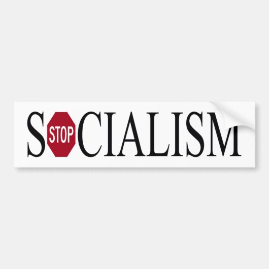 bumpersticker - einde socialisme (Voorkant)