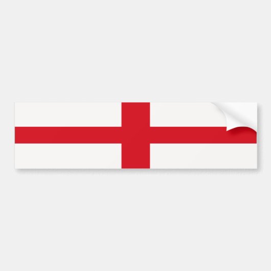 Bumpersticker England St. George Cross Flag (Voorkant)