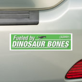 Bumpersticker "Fueled by Dinosaur Botten" (Op auto)