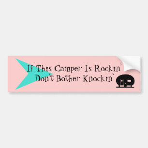 Bumpersticker Fun Camper TT Humor