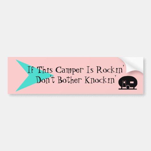 Bumpersticker Fun  Camper TT Humor (Voorkant)
