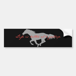 Bumpersticker galoping Horse