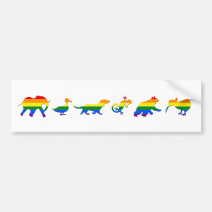 Bumpersticker Gay & Lesbian Pride Dierenvrienden