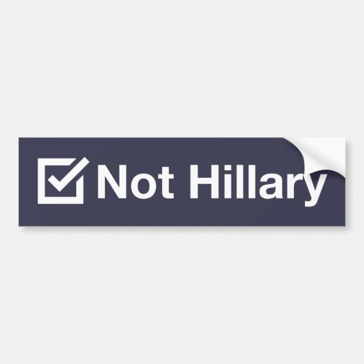Bumpersticker "Geen hillary" (Voorkant)