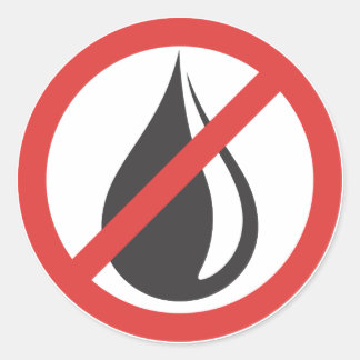 Bumpersticker - Geen olie meer Ronde Sticker