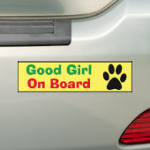 Bumpersticker - Goed meisje aan boord (Op auto)