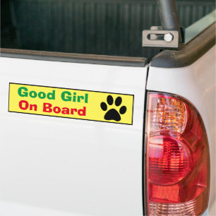 Bumpersticker - Goed meisje aan boord