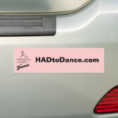 Bumpersticker HADtoDance.com (Op auto)