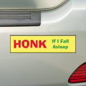 Bumpersticker - Honk als ik herfst in slaap - GRAP (Op auto)