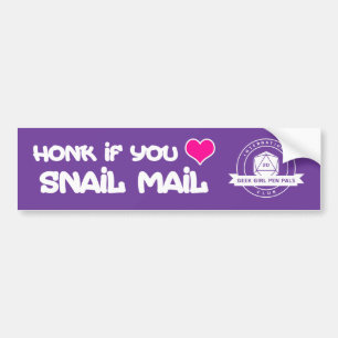 Bumpersticker "Honk als je van slakkenpost houdt"