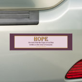 Bumpersticker: Hoop Bumpersticker (Op auto)