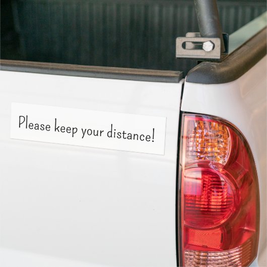 Bumpersticker Houd alstublieft afstand (Op Truck)