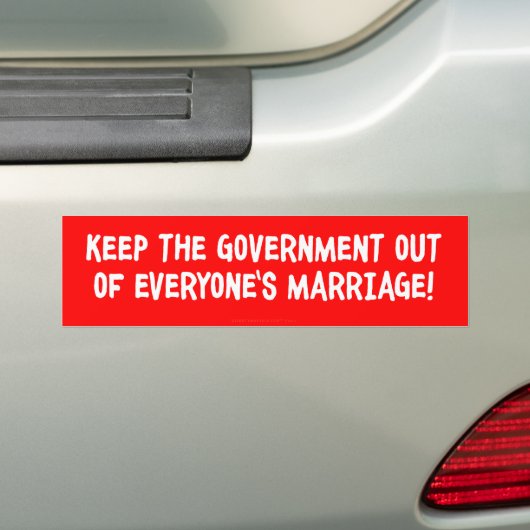Bumpersticker huwelijk (Op auto)