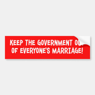 Bumpersticker huwelijk